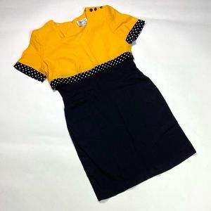 Vintage 80s Empire Waist Dress